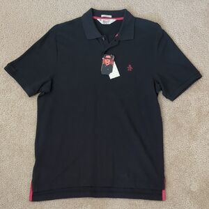New! Vintage Original Penguin Classic Fit Black Polo Short Sleeve Shirt